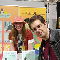 Photo of Monica with Author Christopher Paolini